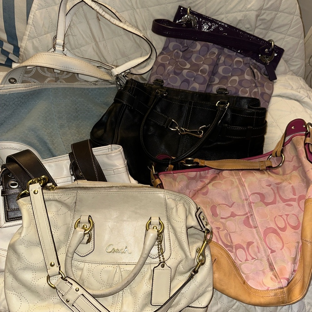 7-Piece Set of Coach Handbags / Project Rehab Bags PLEASE READ!!!